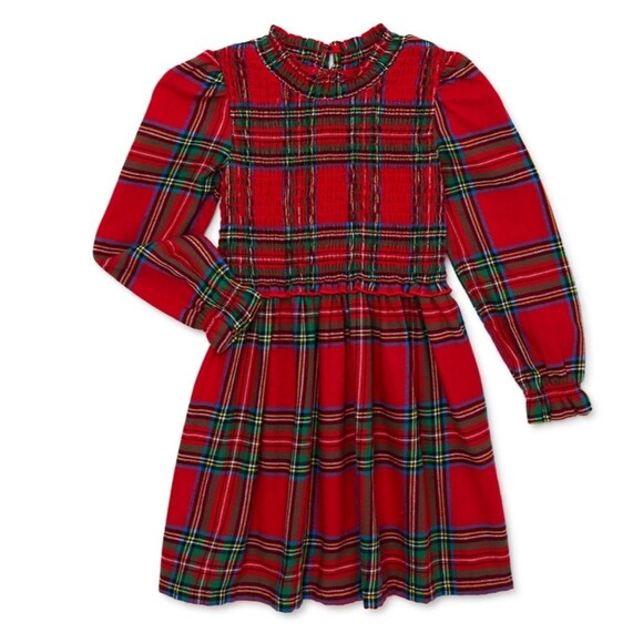 Wonder Nation Baby and Toddler Girl Plaid Holiday Dress 12m - Picture 1 of 8